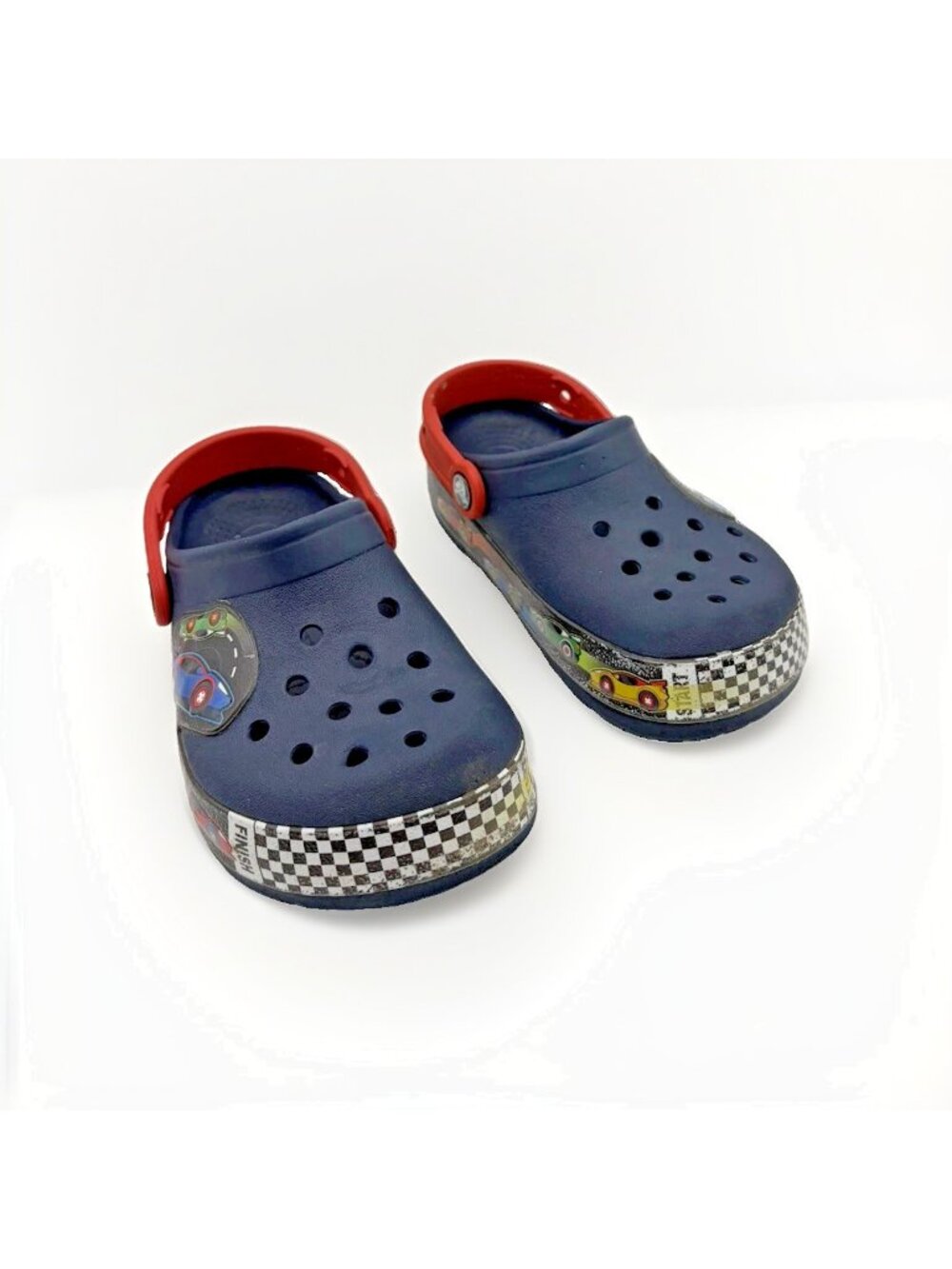 Crocs Kids J1 Crocband Fun Lab Race Car Clogs 204984 Size 1 No Lights